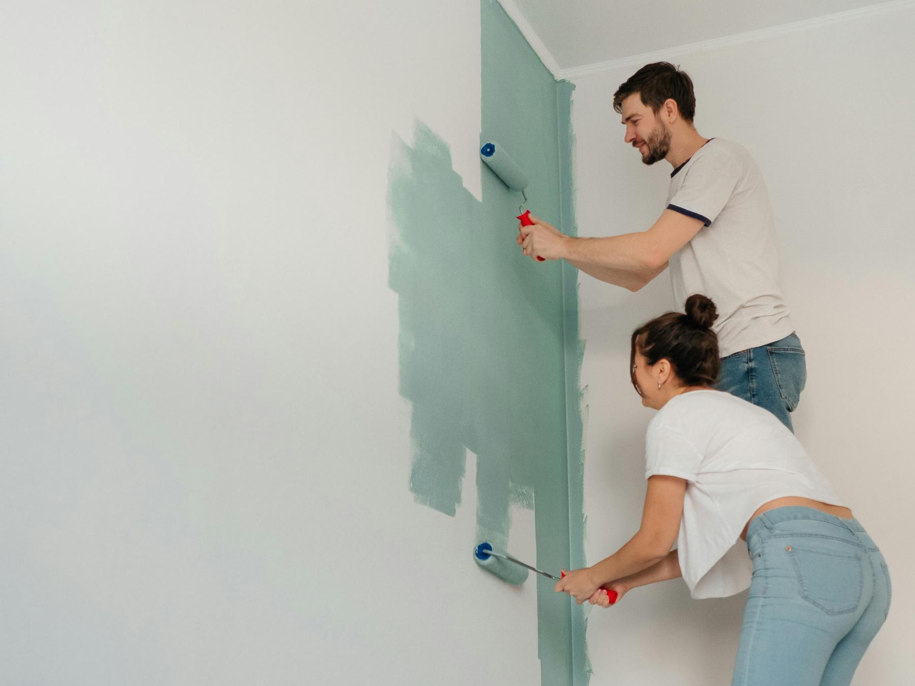 Painting rooms is inexpensive and simple