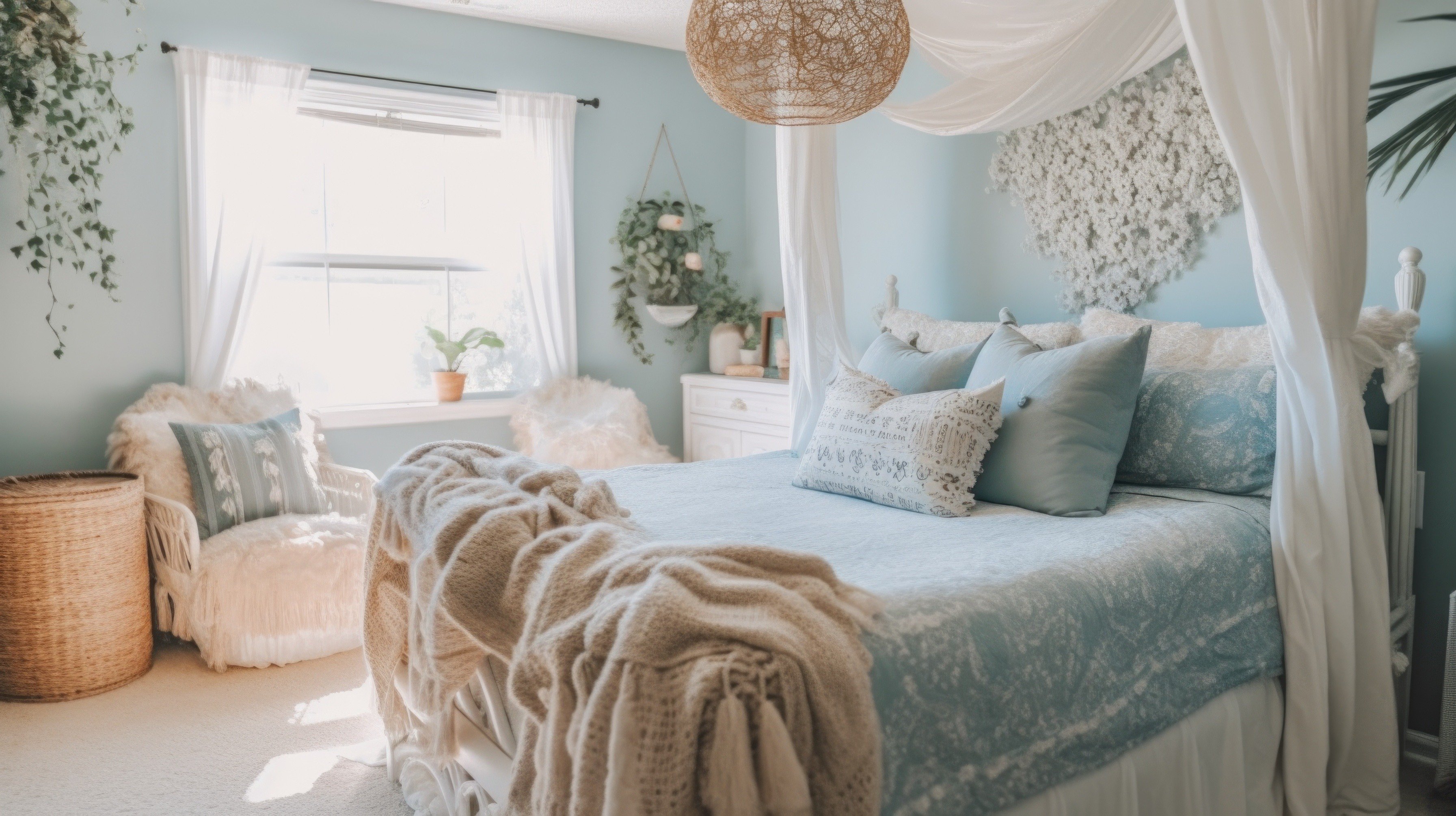 bedroom-decor-home-interior-design-coastal-bohemian-style