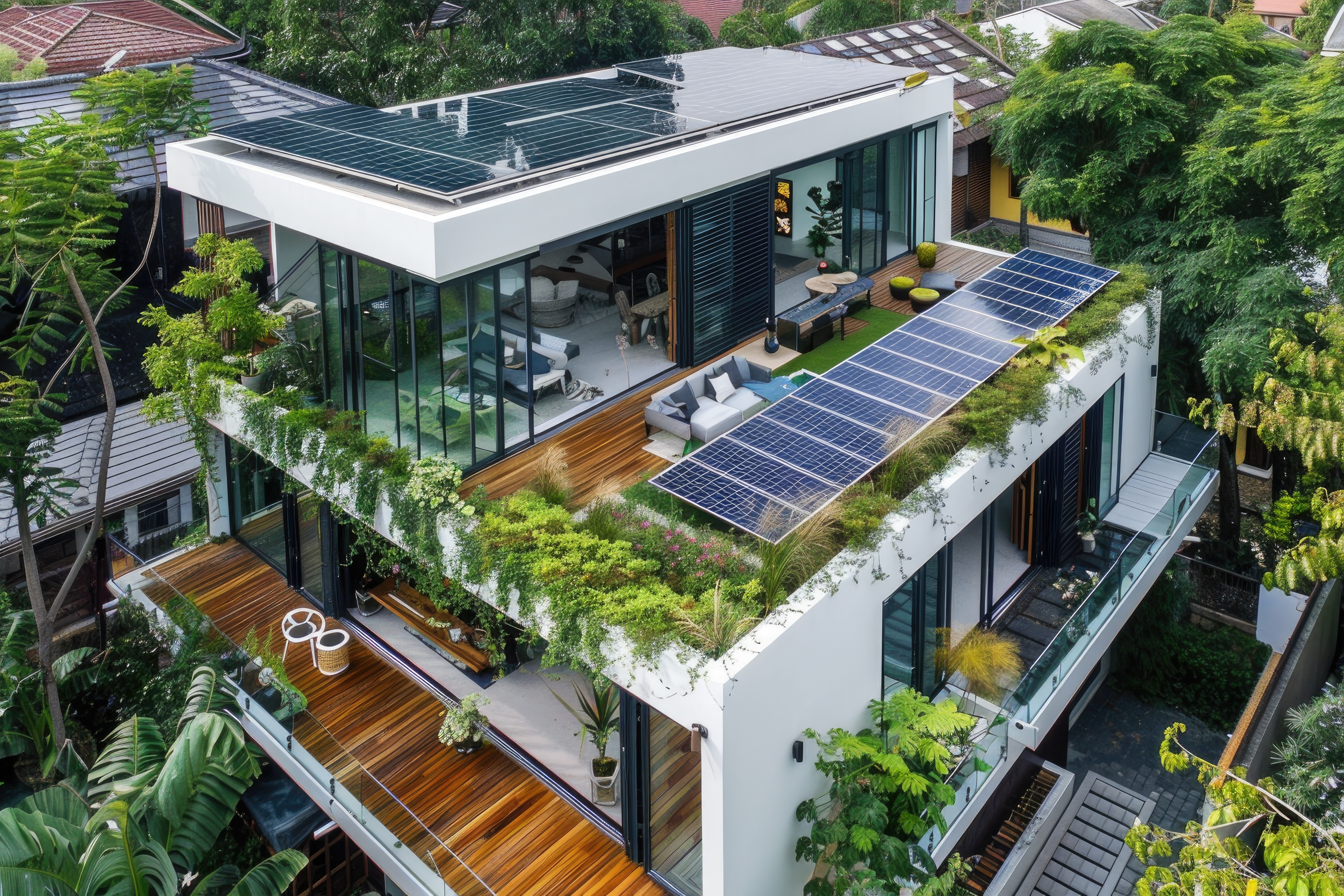 green roof regenerative home