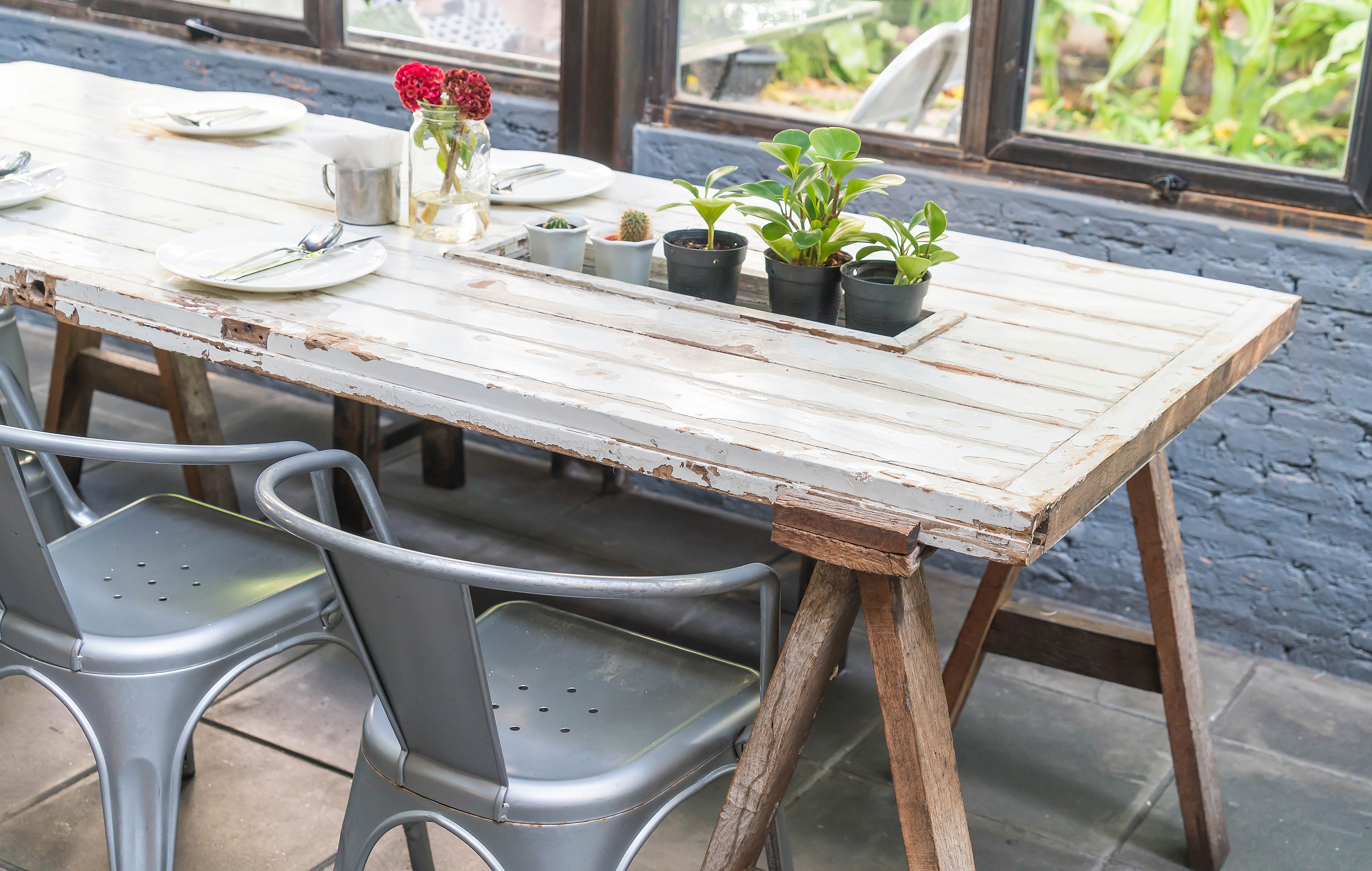 A comfortable, weather-proof table is a must for your outdoor entertainment area.