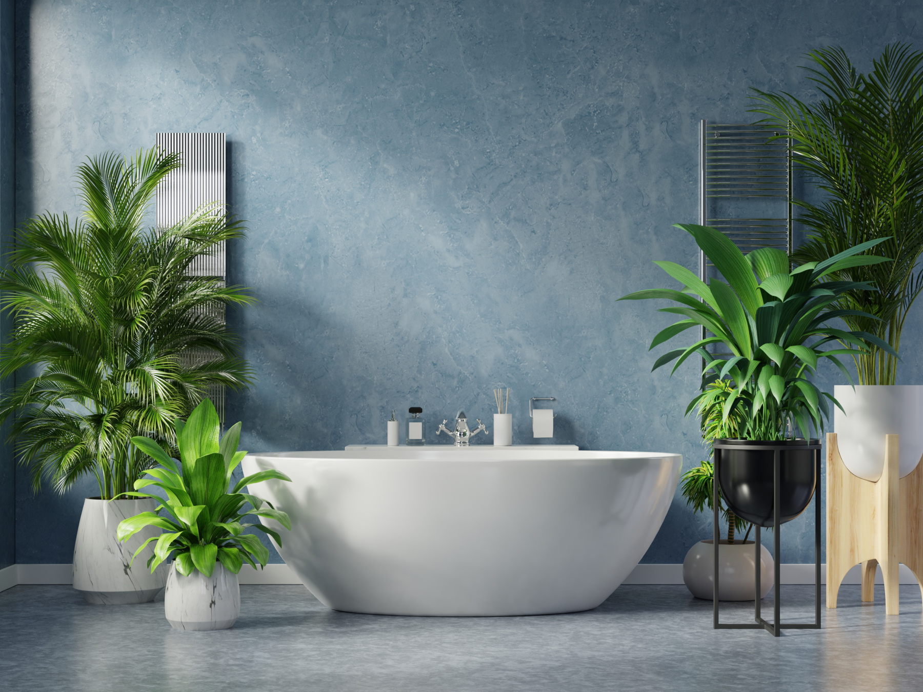 Nature coloured interior bathroom